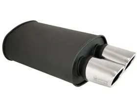 Megan Racing Universal Exhaust O-VA Muffler Black (Dual Oval Tips)