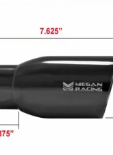 Megan Racing Universal Exhaust Black Chrome 2.5                                     - MR-UT-BC01 - Image 2