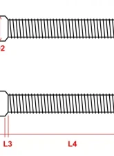 Megan Racing Extended Wheel Studs (20 pcs) Subaru Impreza 1993-2007                                     - MRS-SU-0390 - Image 2