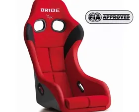 Bride Zeta IV Red | Silver FRP Shell Full Bucket Seat