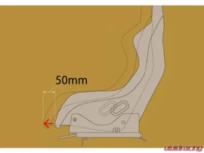 Bride FO Front Offset Side Stay Seat Rail Adaptor - A32NPO