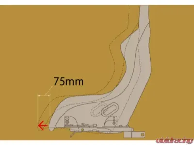 Bride FG Front Offset Side Stay Seat Rail Adaptor - A33NPO
