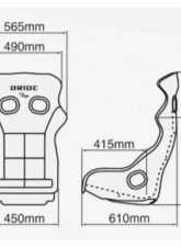 Bride Gradation Super Aramid-Black Carbon XERO CS Full Bucket Seat                                     - H02GSR - Image 3