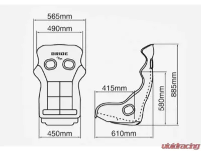 Bride Gradation Super Aramid-Black Carbon XERO CS Full Bucket Seat - H02GSR