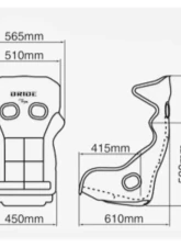 Bride Gradation Fiberglass Reinforced Plastic XERO RS Full Bucket Seat                                     - H01GSF - Image 3