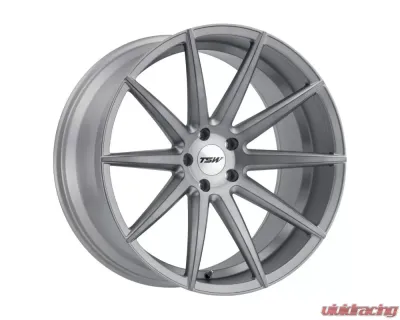 TSW Clypse Wheel 20x10 5x120 40mm Titanium w/ Matte Brushed Face - 2010CLP405120S76