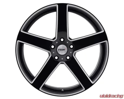 TSW Rivage Gloss Black w/Milled Spoke Wheel 20x10 5x112 54mm - 2010RIV545112B72