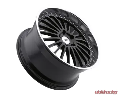 TSW Silverstone Wheel 17x8 5x110 40mm Gloss Black w/ Mirror Cut Lip - 1780SIL405110B72