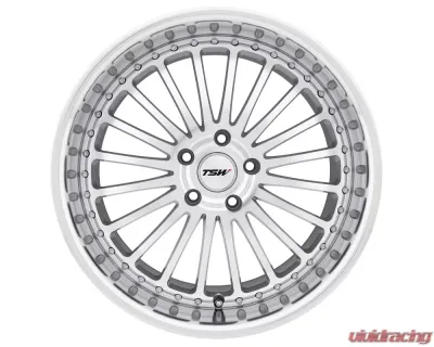 TSW Silverstone Wheel 22x9 5x120 35mm Silver w/ Mirror Cut Face & Lip - 2290SIL355120S76