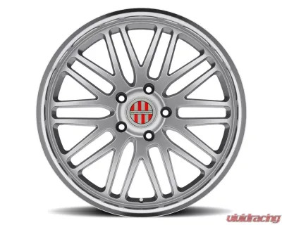 Victor Equipment Lemans Wheel 18x11 5x130 52mm Hyper Silver w/ Mirror Cut Lip - 1811VIL525130S71