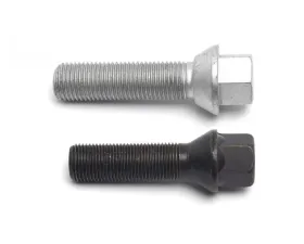 H&R Wheel Bolt 40mm Length 14x1.5 Inch w/ 17mm Head Mercedes Ball Black