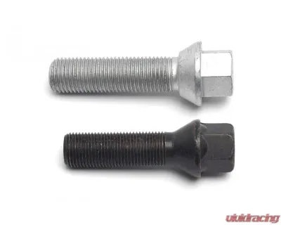 H&R Wheel Bolt 40mm Length 14x1.5 Inch w/ 17mm Head Mercedes Ball Black - 1454002SW