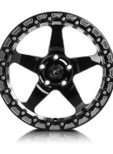 Forgestar D5 Beadlock Wheel 18x10.5 5x120.65 65mm Gloss Black w/ Machined Lip                                     - F00180563P65 - Image 2