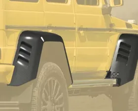 Mansory Glossy Carbon Fiber Fender Flare Vehicle Set with Integrated LED Lighting Mercedes-Benz G-Class W463 99-17