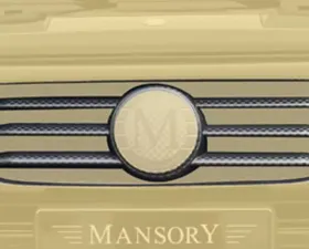 Mansory Glossy Carbon Fiber GRONOS Mask Cover Grill 3 with Clear Coat Mercedes-Benz G-Class W463 99-17