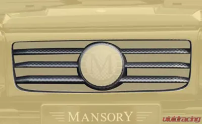 Mansory Glossy Carbon Fiber GRONOS Mask Cover Grill 3 with Clear Coat Mercedes-Benz G-Class W463 99-17 - 66G 102 351