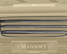 Mansory Glossy Carbon Fiber Stripe Style Mask Cover Grill 4 with Clear Coat Mercedes-Benz G-Class W463 99-17