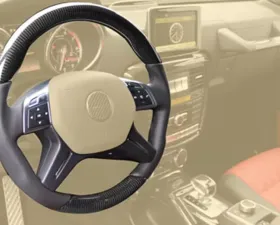 Mansory Glossy Carbon Fiber Sport Steering Wheel Mercedes-Benz G-Class W463 99-17
