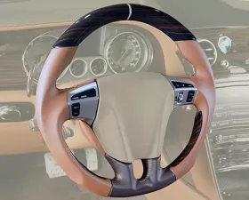 Mansory Sport Steering Wheel Leather | Carbon with Mansory Logo Bentley Continental Flying Spur V8 2015