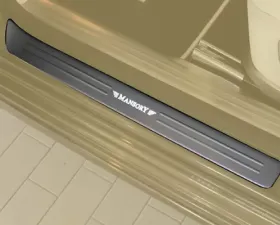 Mansory 2 Part Illuminated Sill Plates Carbon Fiber | White Illuminated Logo Rolls Royce Wraith