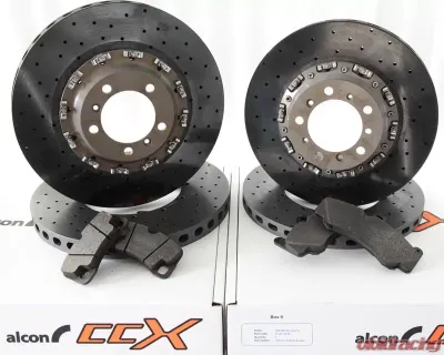 Alcon OE Replacement Carbon Ceramic Rotors & Pads Porsche 997 Turbo w/PCCB 07-12 - DKC1131X061