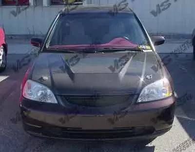 VIS Racing Carbon Fiber Invader Hood Honda Civic 2001-2003 - 01HDCVC2DVS-010C