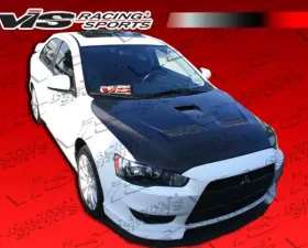 VIS Racing Carbon Fiber EVO 10 Hood Mitsubishi Lancer 2008-2012