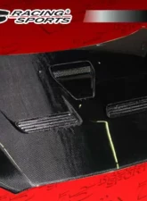 VIS Racing Carbon Fiber EVO 10 Hood Mitsubishi Lancer 2008-2012                                     - 08MTLAN4DEVX-010C - Image 2