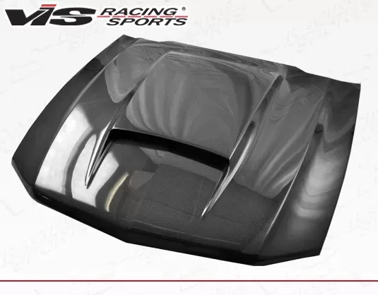 VIS Racing Stalker Style Black Carbon Fiber Hood Ford Mustang 2010-2012 - 10FDMUS2DSTK-010C