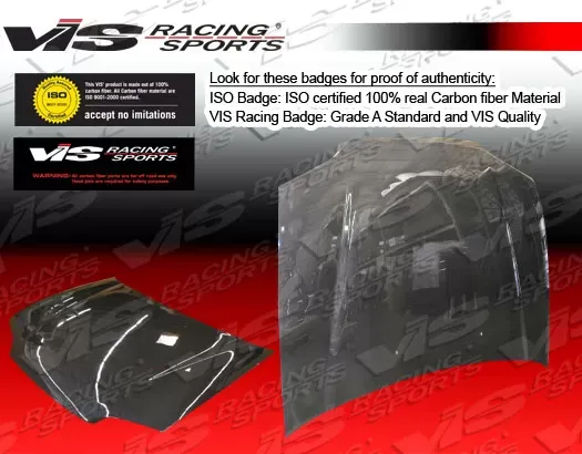 VIS Racing Carbon Fiber OEM Hood Honda Civic 4dr 1992-1995 - 92HDCVC4DOE-010C