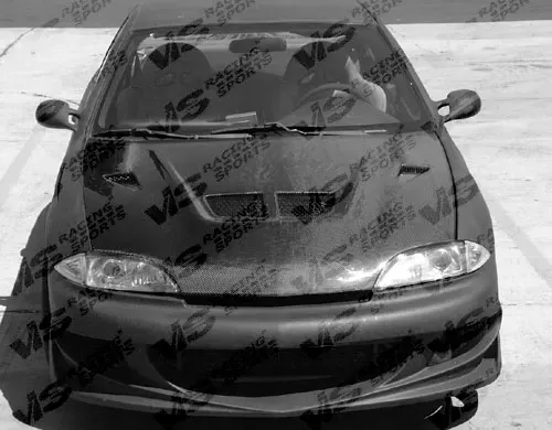 VIS Racing Evolution Style Black Carbon Fiber Hood Chevrolet Cavalier 1995-2002 - 95CHCAV2DEV-010C