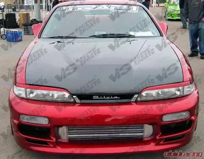 VIS Racing Carbon Fiber Invader Hood Nissan 240SX 1995-1996 - 95NS2402DVS-010C