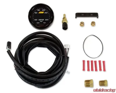AEM Electronics X-Series Temperature Gauge 100~300F | 40~150C with Black Bezel & Black Water Faceplate - 30-0302