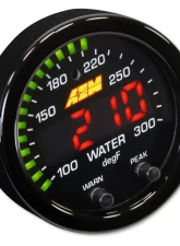 AEM Electronics X-Series Temperature Gauge 100~300F | 40~150C with Black Bezel & Black Water Faceplate                                     - 30-0302 - Image 2
