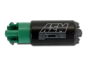 AEM E85 320LPH High Flow In-Tank Offset Inlet Fuel Pump with Mounting Hangers