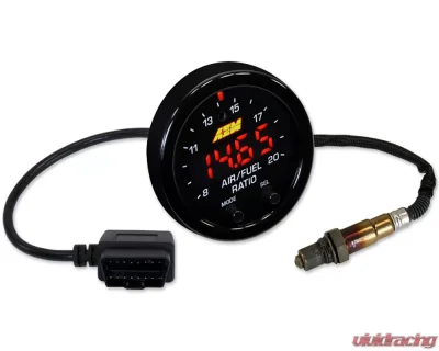 AEM Electronics X-Series Wideband UEGO AFR Controller Gauge w/ OBD CAN Integration Black Bezel - 30-0334