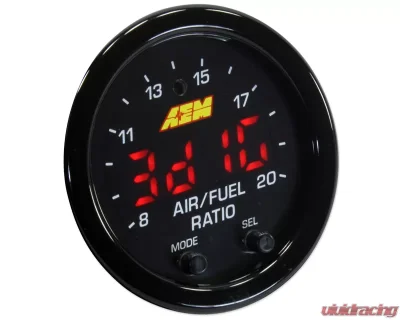 AEM Electronics X-Series Wideband UEGO AFR Controller Gauge w/ OBD CAN Integration Black Bezel - 30-0334