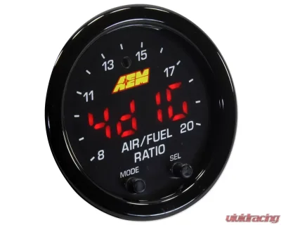 AEM Electronics X-Series Wideband UEGO AFR Controller Gauge w/ OBD CAN Integration Black Bezel - 30-0334