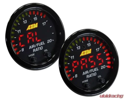 AEM Electronics X-Series Wideband UEGO AFR Controller Gauge w/ OBD CAN Integration Black Bezel - 30-0334