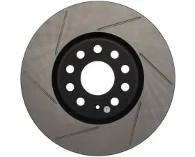 StopTech Sport Slotted Brake Rotor Front Right for Ford Mustang 2005-2014, Gray, 126.33098SR