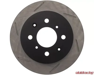 StopTech Sport Slotted Brake Rotor Rear Right, Red, for Honda Civic 2006-2011, 126.40017SR - 126.40017SR