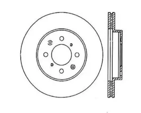 StopTech Sport Slotted Brake Rotor Front Left for Honda Civic 2006-2011, Gray, 126.40021SL