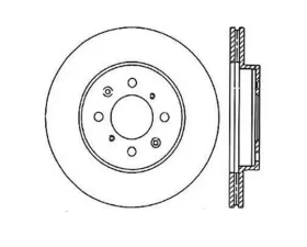 StopTech Sport Slotted Brake Rotor Front Right, Black, for Ford Mustang 2015-2023, 126.40021SR