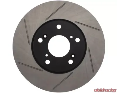 StopTech Sport Slotted Brake Rotor Front Right, Black, Ford Mustang 2005-2014, 126.40036SR - 126.40036SR