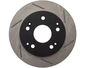 StopTech Sport Slotted Brake Rotor Rear Left, Red, Compatible with Ford Mustang 2015-2020, 126.40042SL