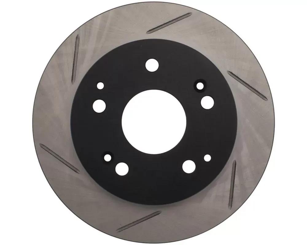 StopTech Sport Slotted Brake Rotor Rear Right for Ford Mustang 2005-2014, Silver, 126.40042SR - 126.40042SR