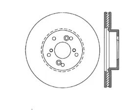 StopTech Sport Slotted Brake Rotor Front Left, Silver, , 126.40046SL
