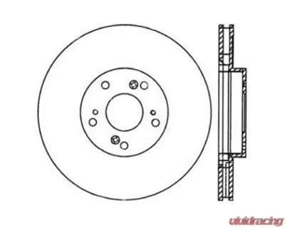 StopTech Sport Slotted Brake Rotor Front Left, Red, for Honda Civic 2006-2011, 126.40057SL - 126.40057SL