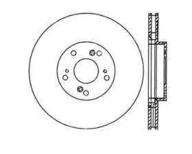 StopTech Sport Slotted Brake Rotor Front Right, Silver, 126.40057SR