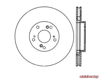 StopTech Sport Slotted Brake Rotor Front Right, Silver, 126.40057SR - 126.40057SR